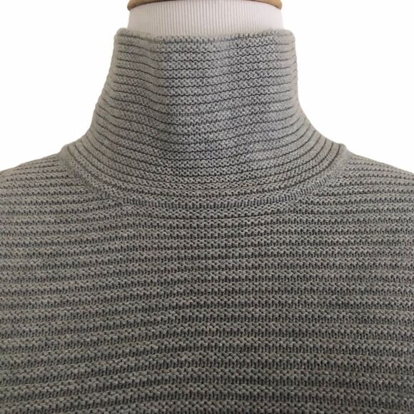 Gray Ribbed Vince Camuto Mock Turtle Neck - Picture 4 of 6